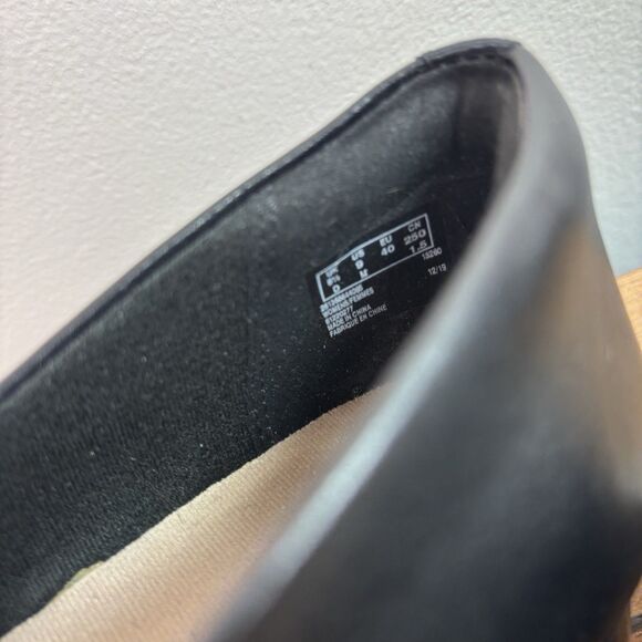 Clarks Womens Juliet Monte Ballet Flat Size 9 M Black Leather Cap Toe Shoe - Picture 5 of 11